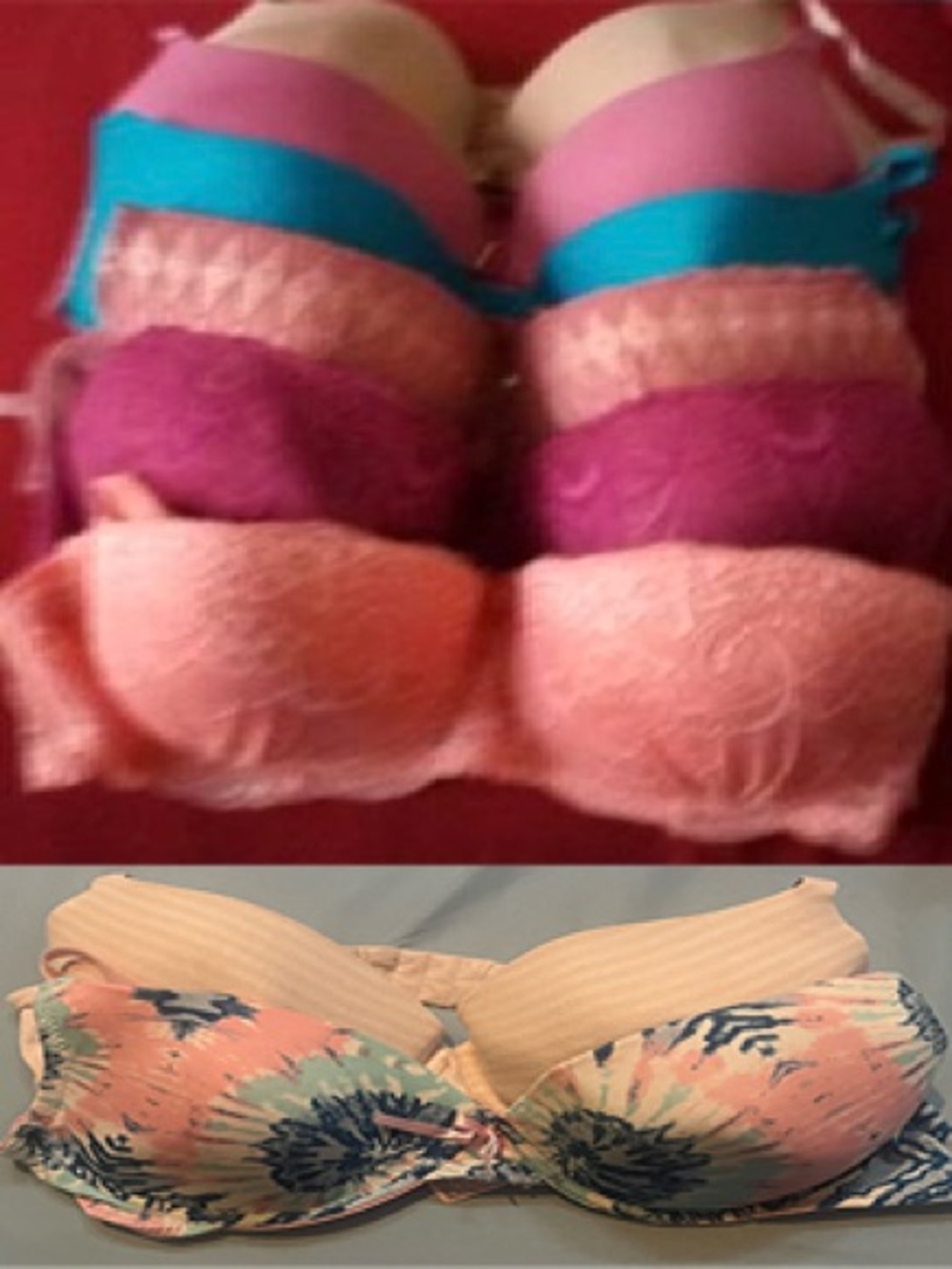 Women's Bundle OF 8 Assorted Color and Brand Bra (38C)